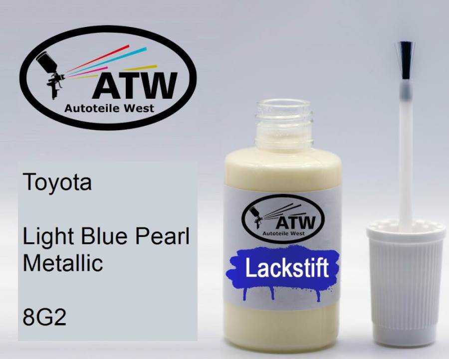 Toyota, Light Blue Pearl Metallic, 8G2: 20ml Lackstift, von ATW Autoteile West.